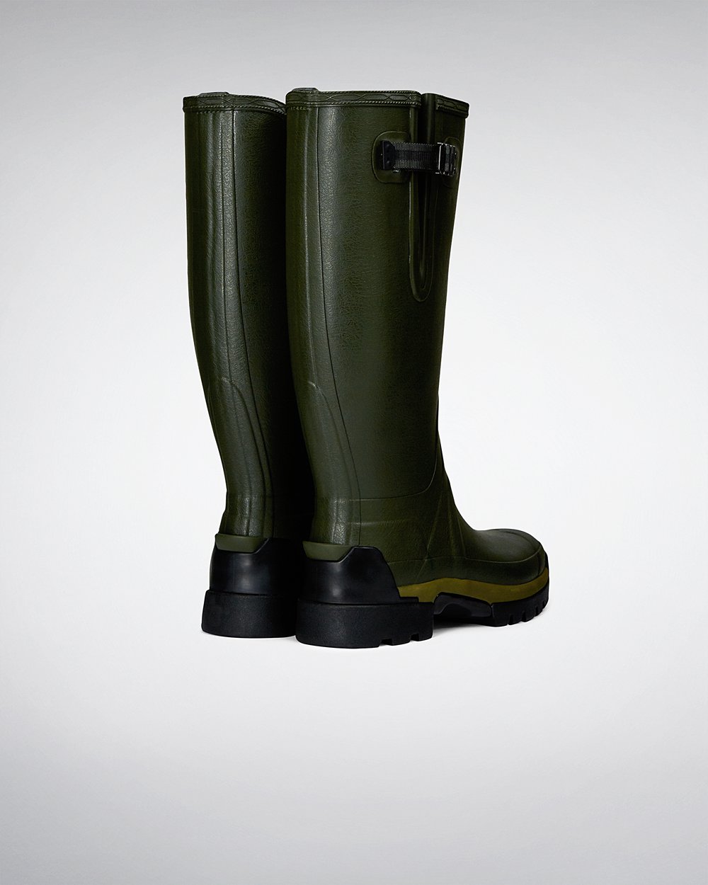 Mens Hunter Balmoral Adjustable 3Mm Neoprene - Tall Rain Boots Dark Olive - 3746-TAOZH